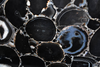 Semi Precious Stone Backlit Black Agate Slab