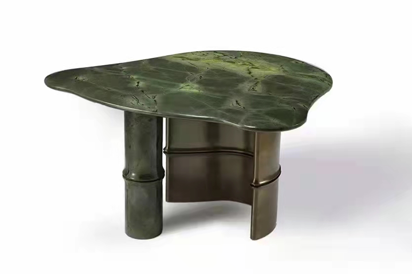 New design Table Top Lady Green Marble Table Stone Top 