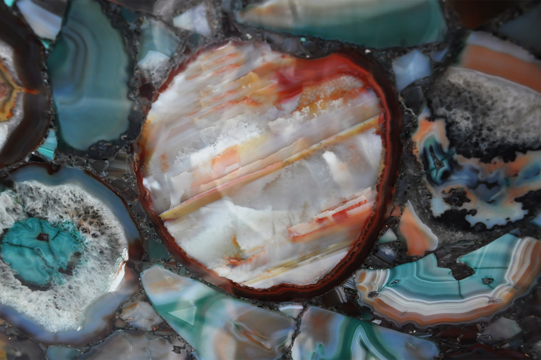 Colorful Agate Gemstone 